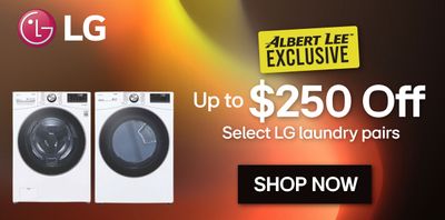 Albert Lee Exclusive - Up to $250 Off Select LG Laundry Pairs - Shop Now