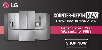 LG Counter Depth Max French Door Refrigerator - Get an Extra 1 Year Warranty for Free - Shop Now