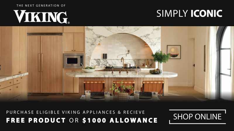 Purchase eligible Viking appliances and receive up to a $1,000 allowance or free Viking product”