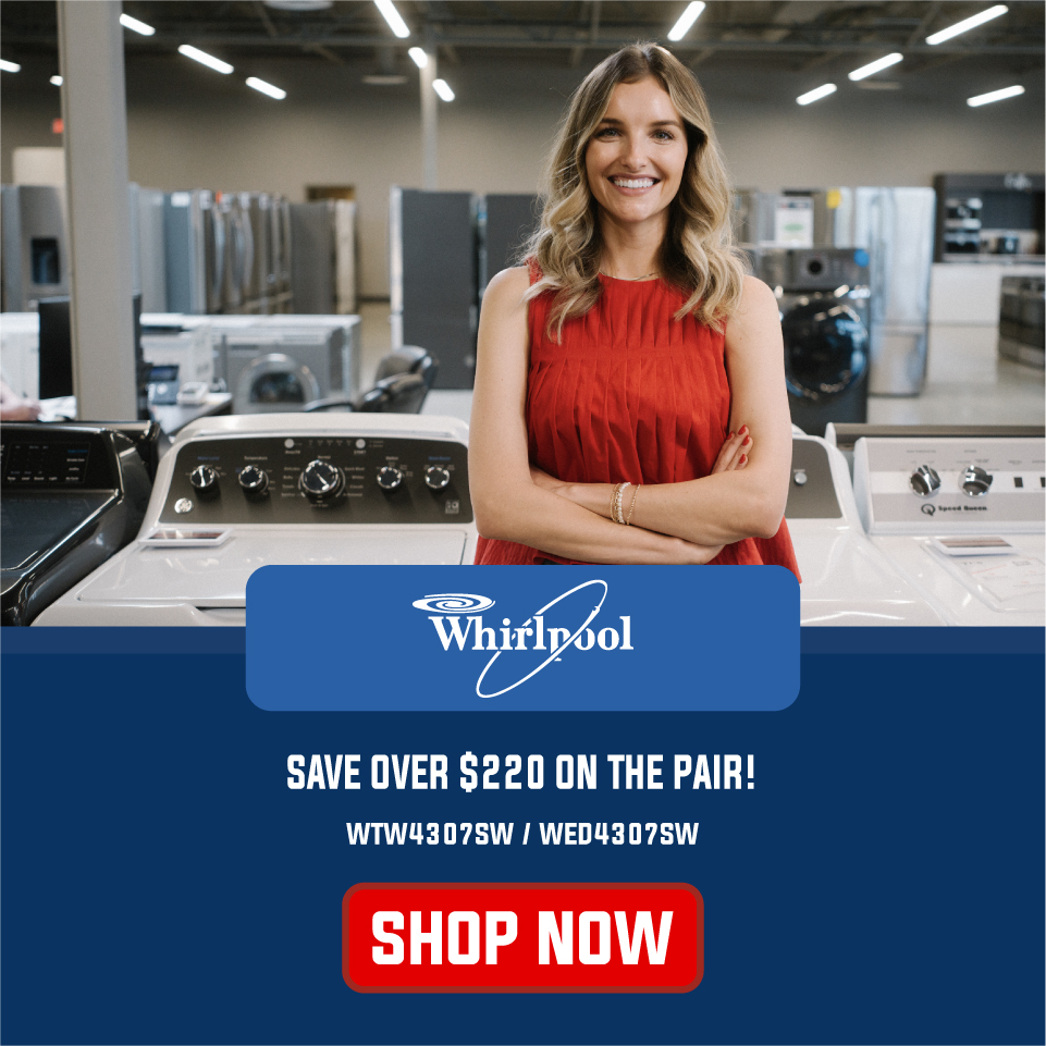 Whirlpool - Save over $220 on the pair! WTW4307SW WED4307SW - Shop Now