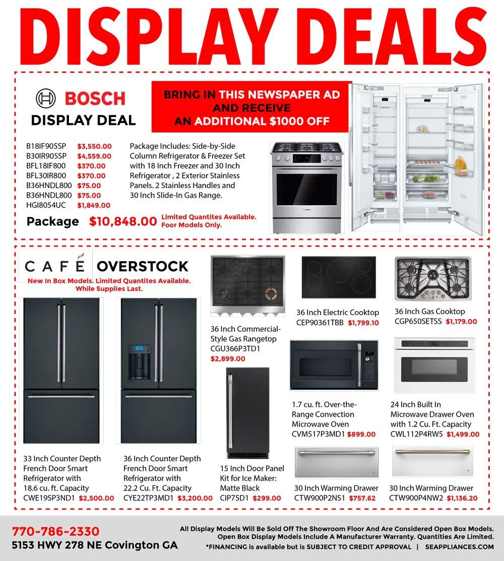 Display Deals. 30% off all furniture. MAJOR BRANDS AVAILABLE + 0% 12 MONTHS DEFERRED INTEREST FINANCING*