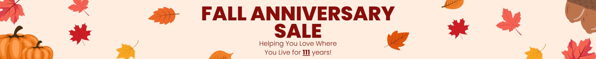 Fall Anniversary Sale - Shop Now!