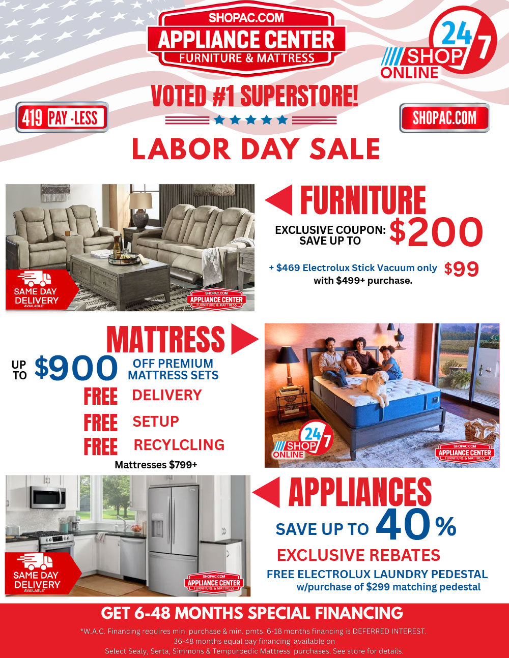 Ohio & Michigans Furniture and Appliance Superstore!