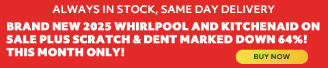 Brand New 2025 Whirlpool and KitchenAid on Sale PLUS Scratch & Dent Marked Down 64%! This Month Only! Shop Now