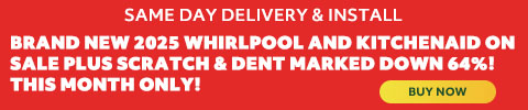 Brand New 2025 Whirlpool and KitchenAid on Sale PLUS Scratch & Dent Marked Down 64%! This Month Only! Shop Now