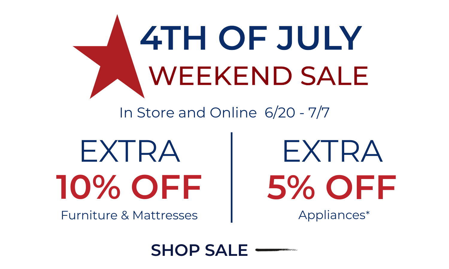 4th of July Weekend Sale