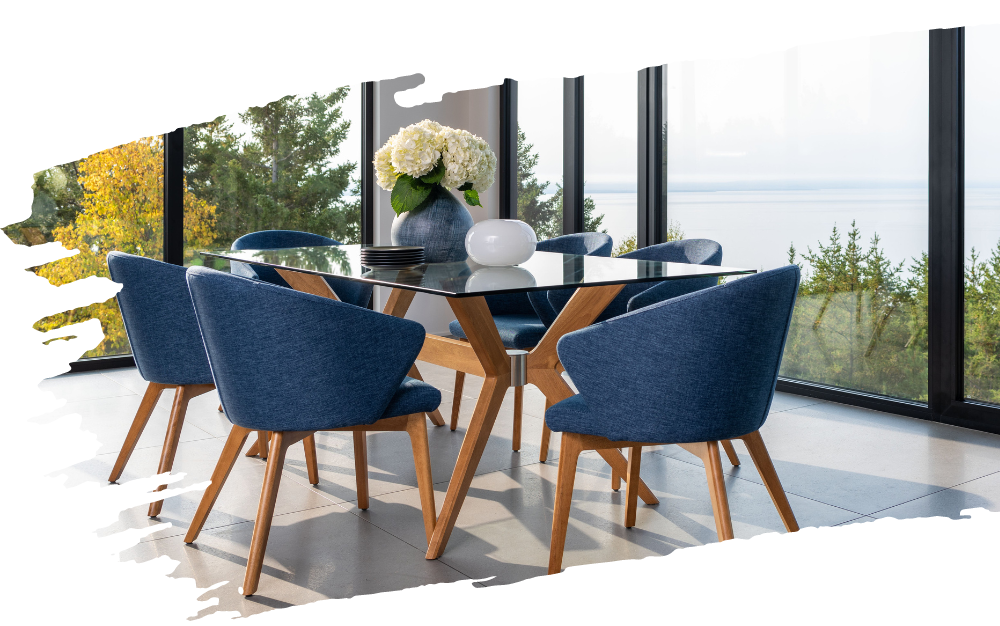 Canadel Custom Blue Chairs
