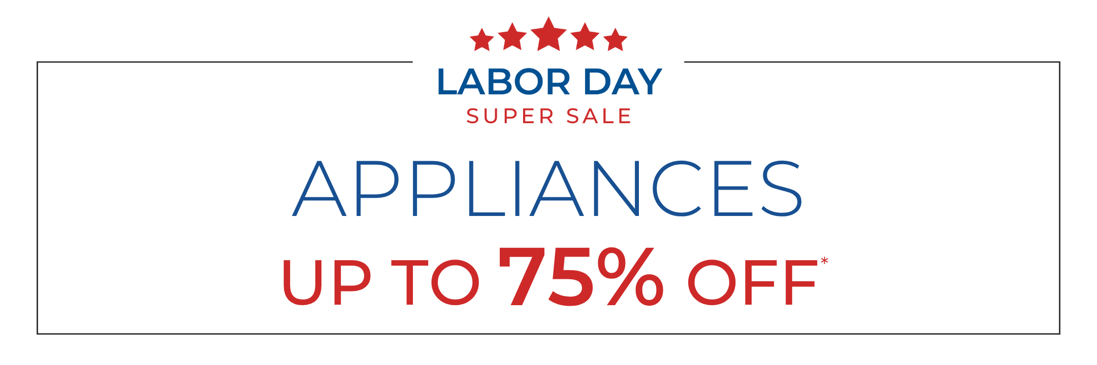 Appliance Sale Heading