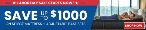 Labor Day Sale starts now — save up to $1000 on select mattress and adjustable base sets. Shop now.