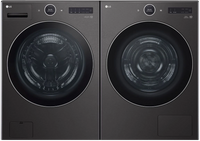 LG Brushed Black Front Load Laundry Pair