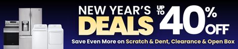 New Years Deals - up to 40% off - save even more on scratch and dent, clearance and open box