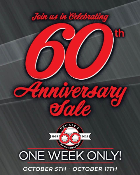 Join us in celebrating 60th anniversary sale - one week only!