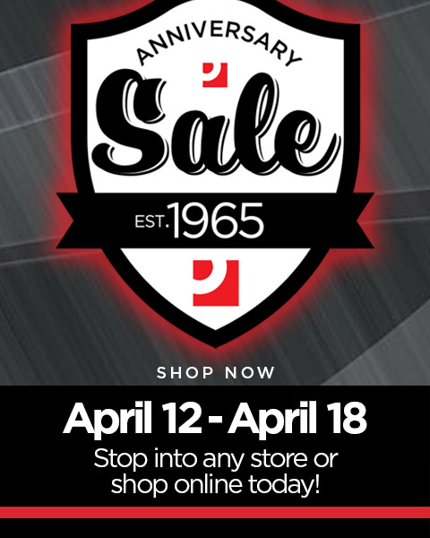 Anniversary Sale April 12-April 18: Stop into any store or shop online today! Shop Now