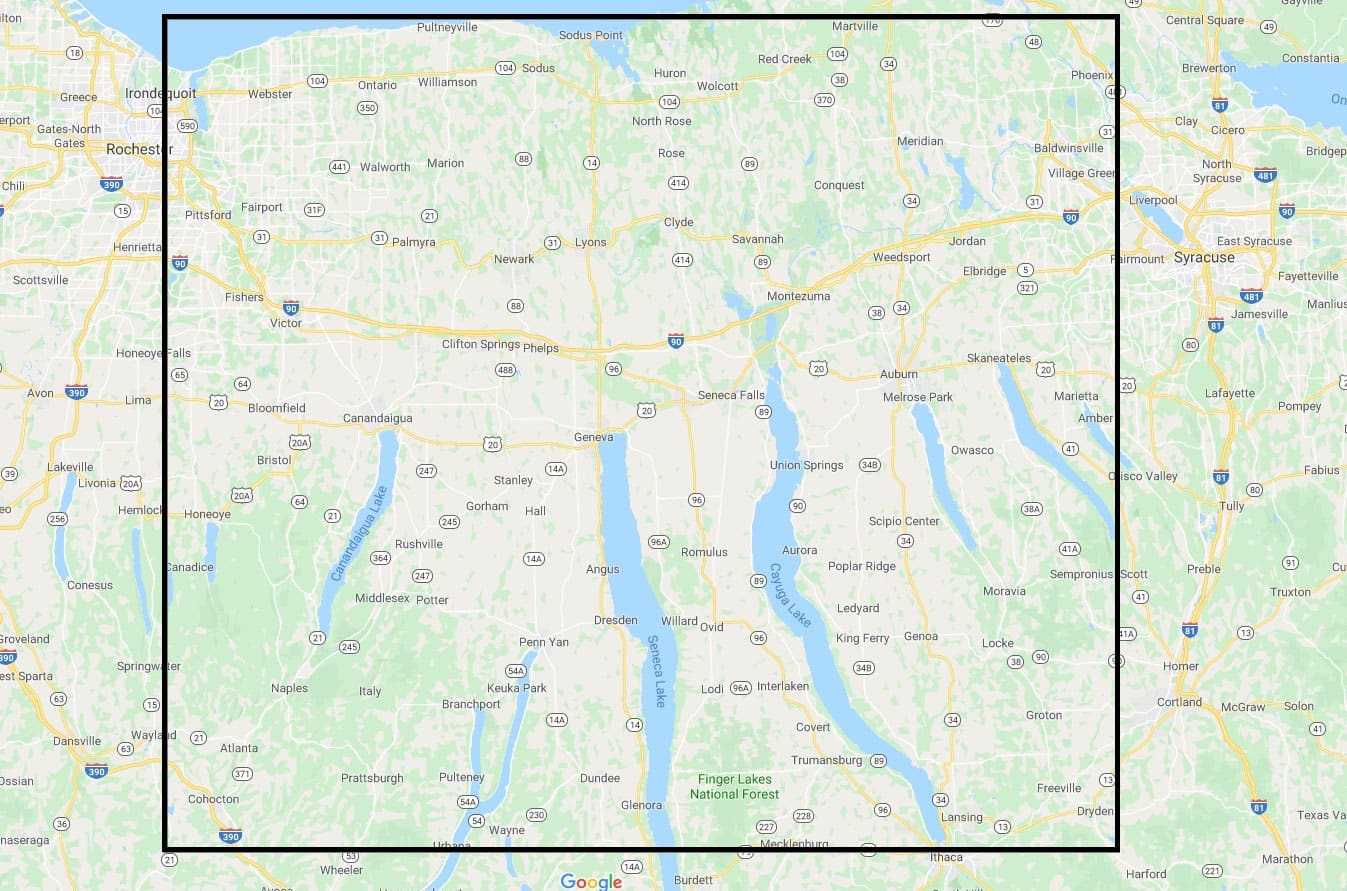 Delivery and Service Area Map