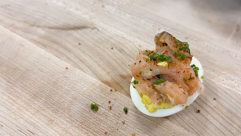 Smoked Salmon Deviled Eggs