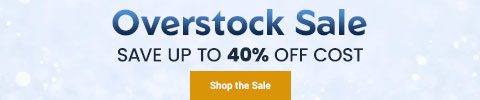 overstock sale - save up to40% off cost - shop the sale