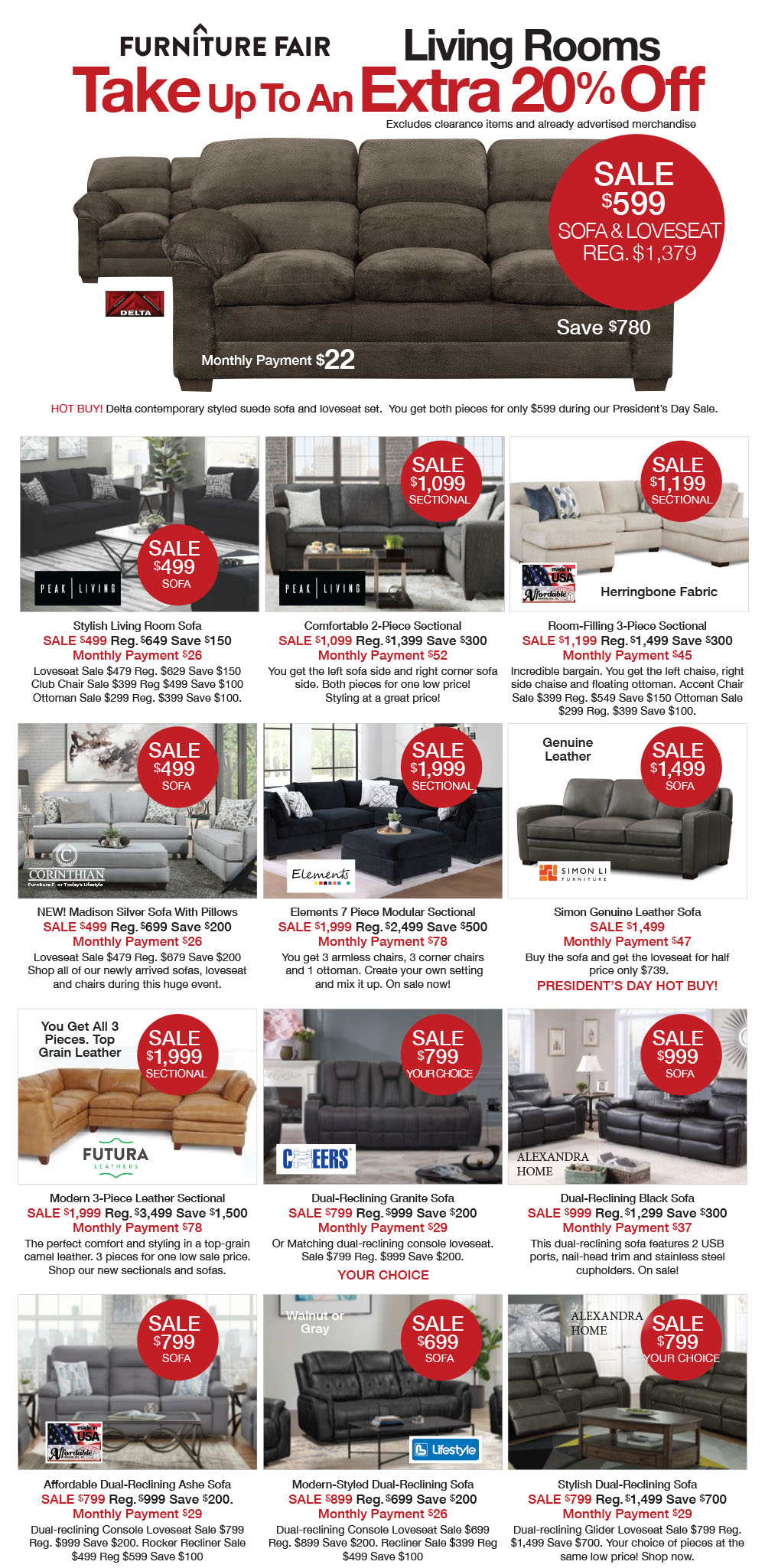 Presidents Day Sale - take up to an extra 20% off - shop now Page 2.