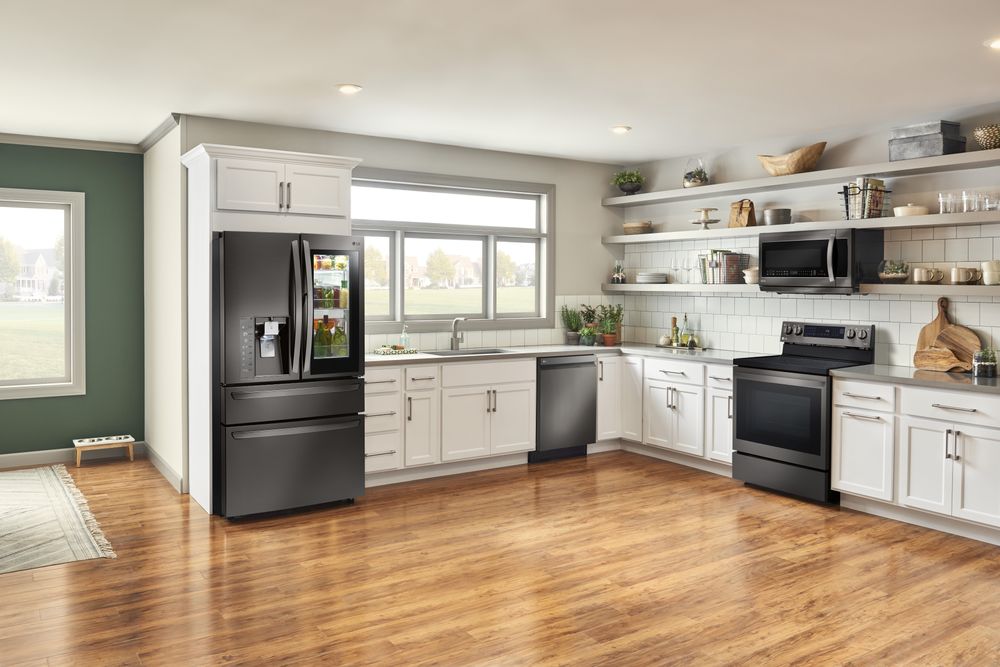 Modern Kitchen with LG appliances.