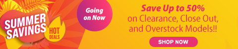 save up to 50% on clearance, close out and overstock models - shop now