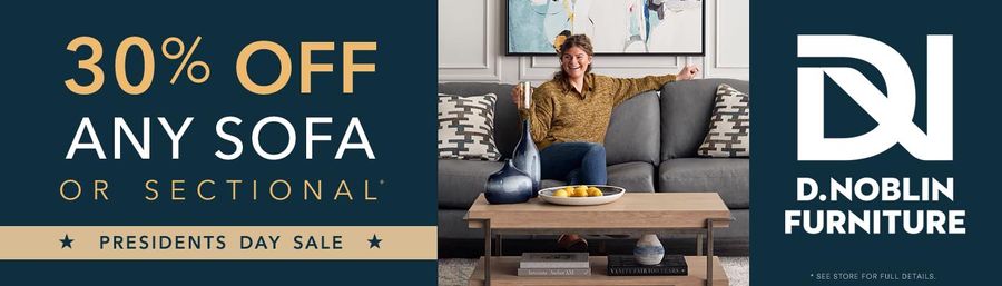 presidents day sale - 30% off any sofa or sectional
