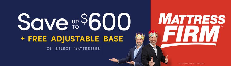 presidents day sale - king bed queen price + free adjustable base.