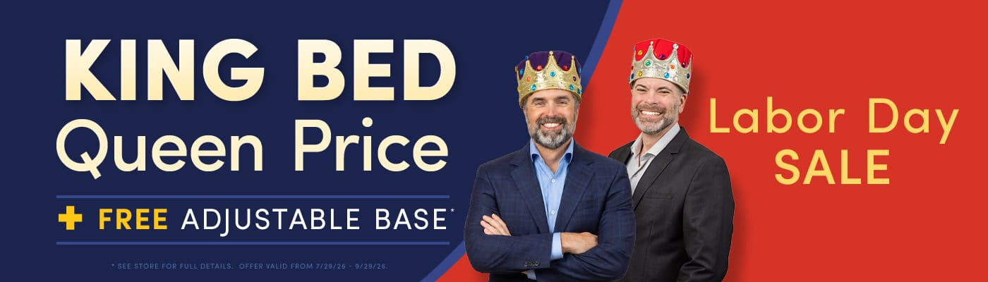 Labor Day Sale - King Bed Queen Price + Free Adjustable Base