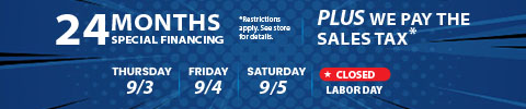 3 day sale - 9/3 - 9/5 - closed for labor day - Shop Now