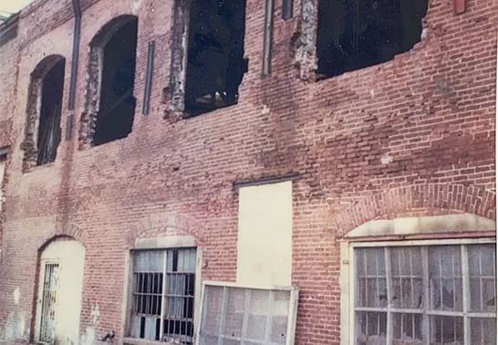 The abandoned building that would become the Dorchester store