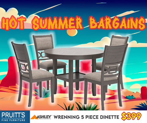 hot summer bargains - ashley wrenning 5 piece dinette $399