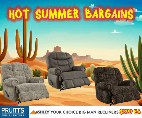 Hot Summer Bargains - Ashley Your Choice Big Man Recliner - $399 each