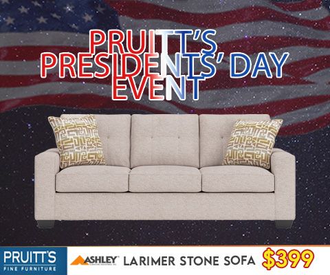 Presidents day event. larimer stone sofa - $399