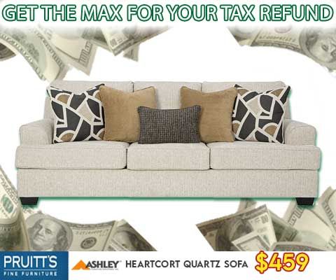 Get the max for your tax refund. Heartcort Quartz Sofa - $459