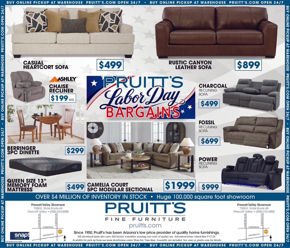 Current Ad - Pruitt's Labor Day Bargains