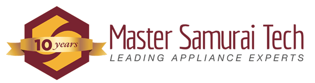 Master Samurai Tech 10-year anniversary badge with slogan Leading Appliance Experts
