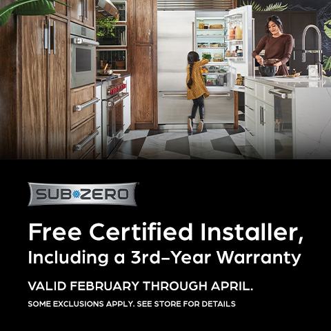 Subzero - Free Certified Installer, Including a 3rd-Year Warranty