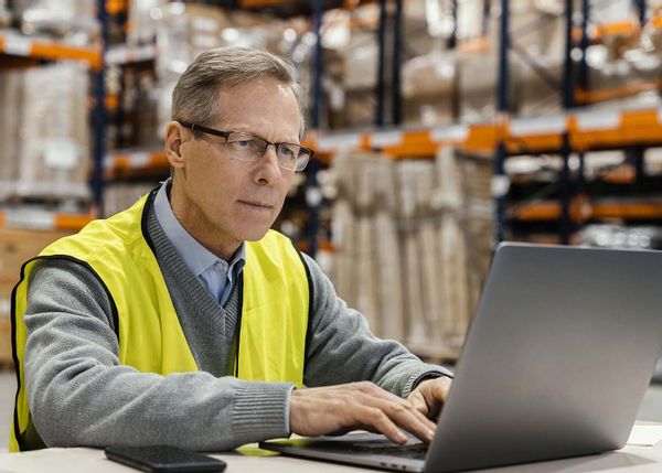 Warehouse Man Working