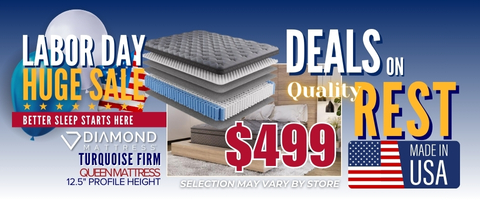 Queen Mattress For $499 - Diamond Mattress Turquise Firm Queen Mattress 12.5in Profile Height - Selection may vary by store - Made in USA - shop now