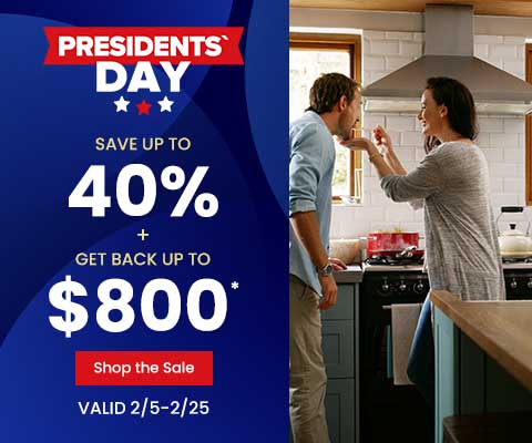 presidents day - save up to 40% + get back up to $800 - shop the sale