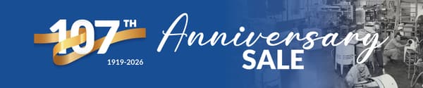 Anniversary Sale - celebrating 107 years - shop now