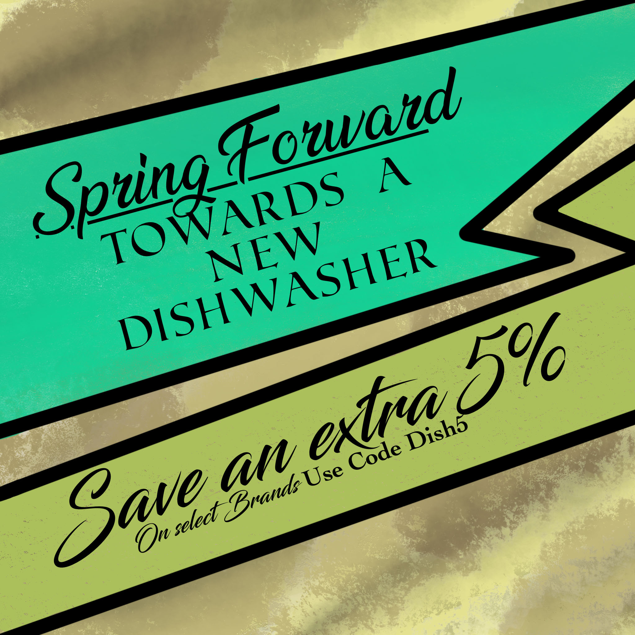 Spring Forward towards a new dishwasher - save an extra 5% on select brands - use code DISH5