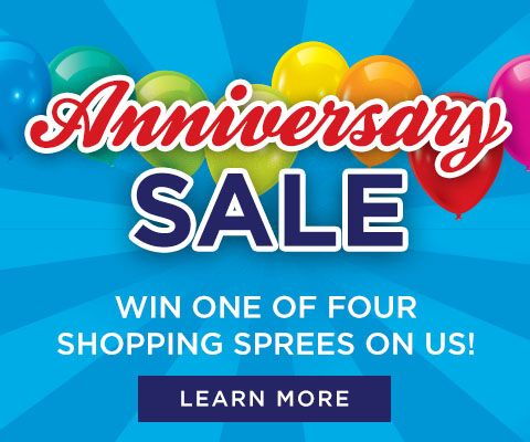 Anniversary Sale - Win One of Four Shopping Sprees on Us
