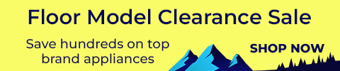 Floor Model clearance sale - save hundreds on top brand appliances - shop now