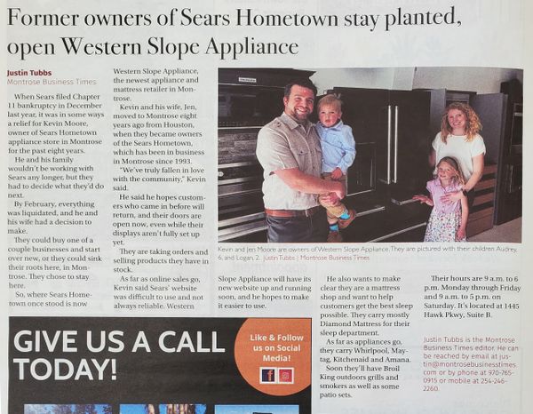 Former owners of sears Hometown stay planted, open Western Slope Appliance