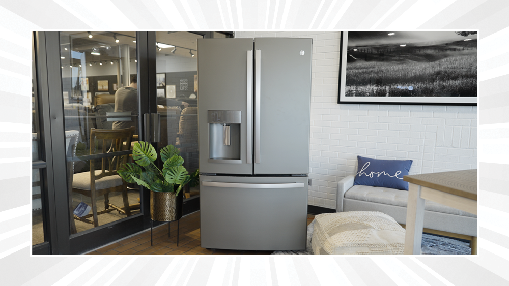 GE French Door Refrigerator in kitchen
