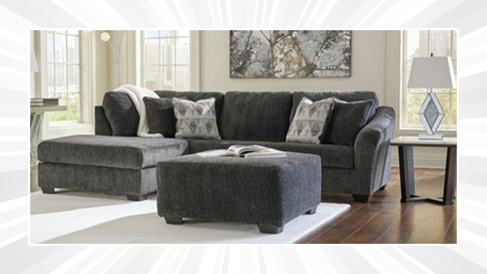 Grey recliner in a living room