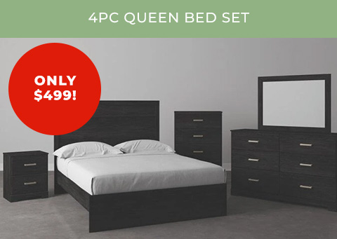 4pc queen bed set by ashley only $499