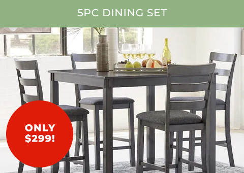 5 piece dining set by ashley only $299