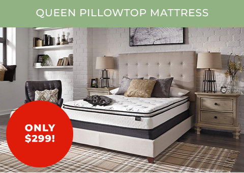 queen pillow top mattress by ashley only $299