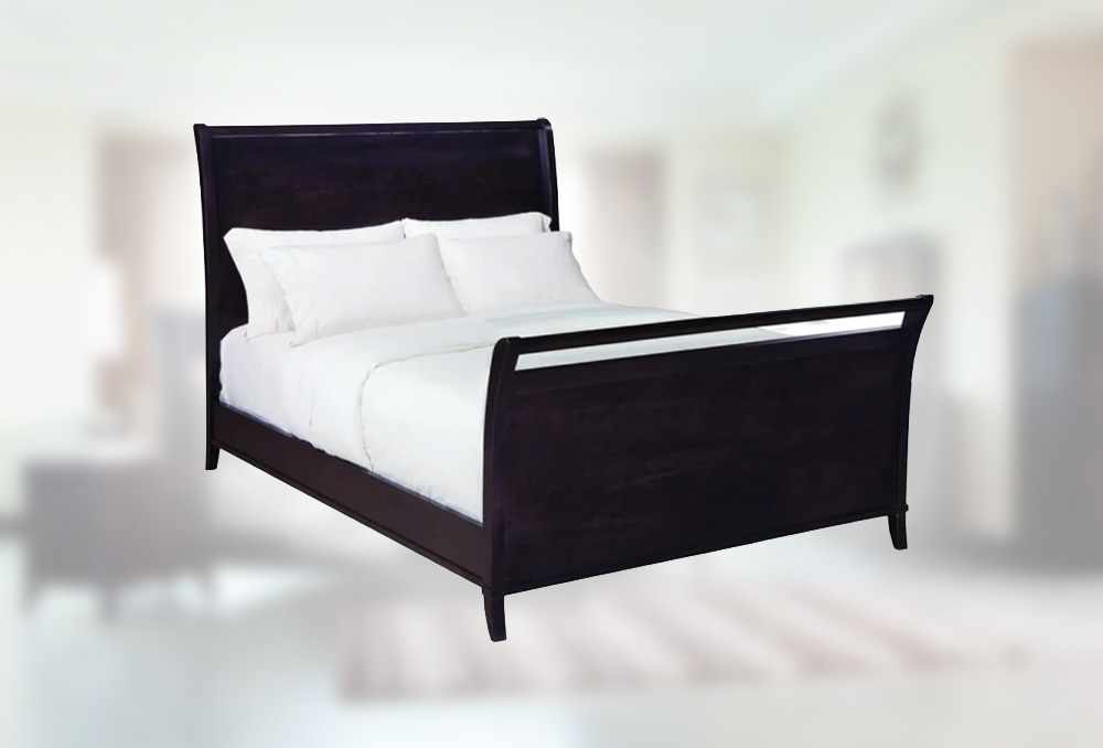 Mavin Customizable Adrienne Queen Sleigh Bed with High Footboard