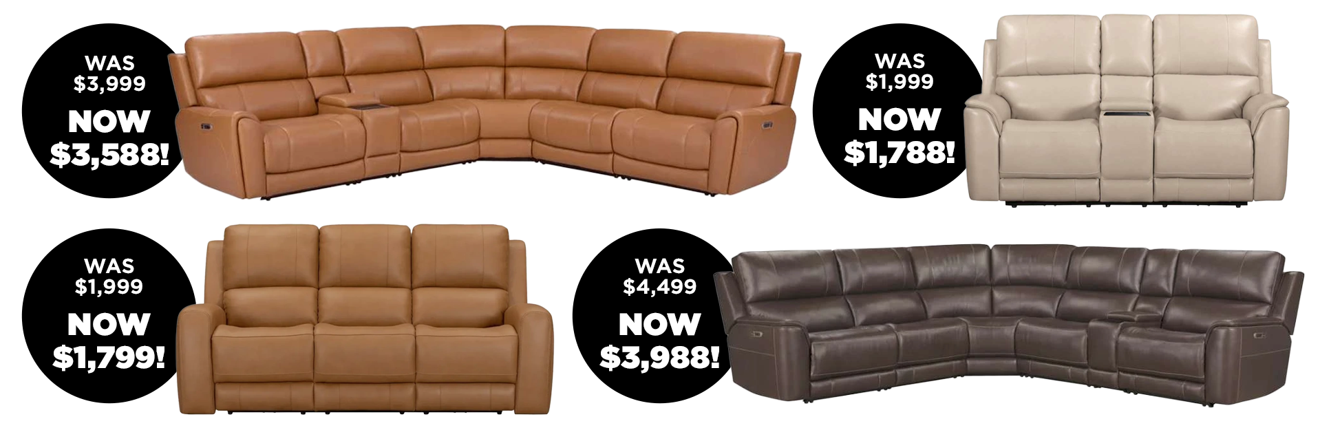 Sofas and sectionals on sale as low as $3,988!